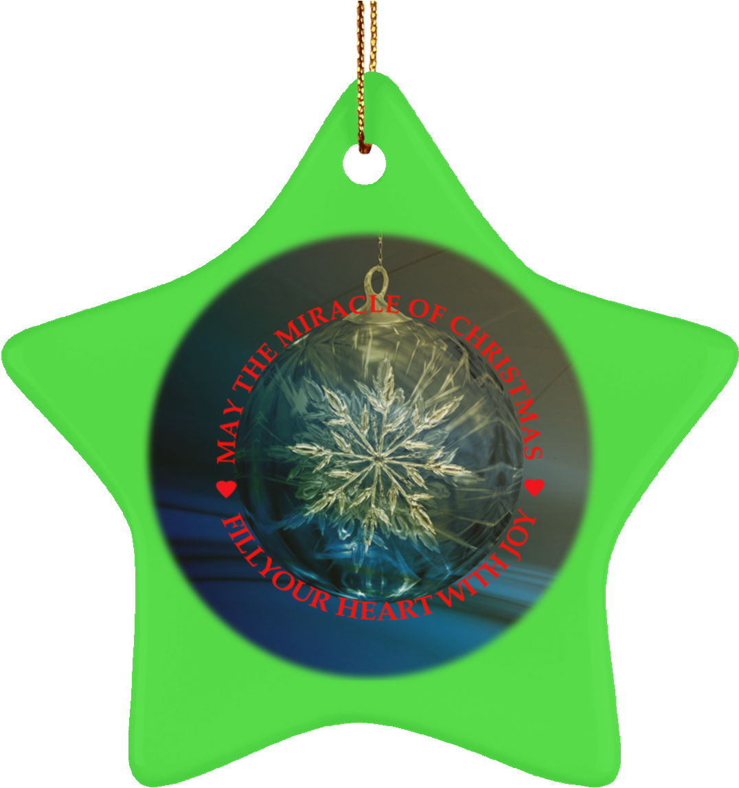 Ceramic Tree Ornaments Christmas Miracle Crafted Red - Christmas Ornament, HD Png Download PNG with transparent background