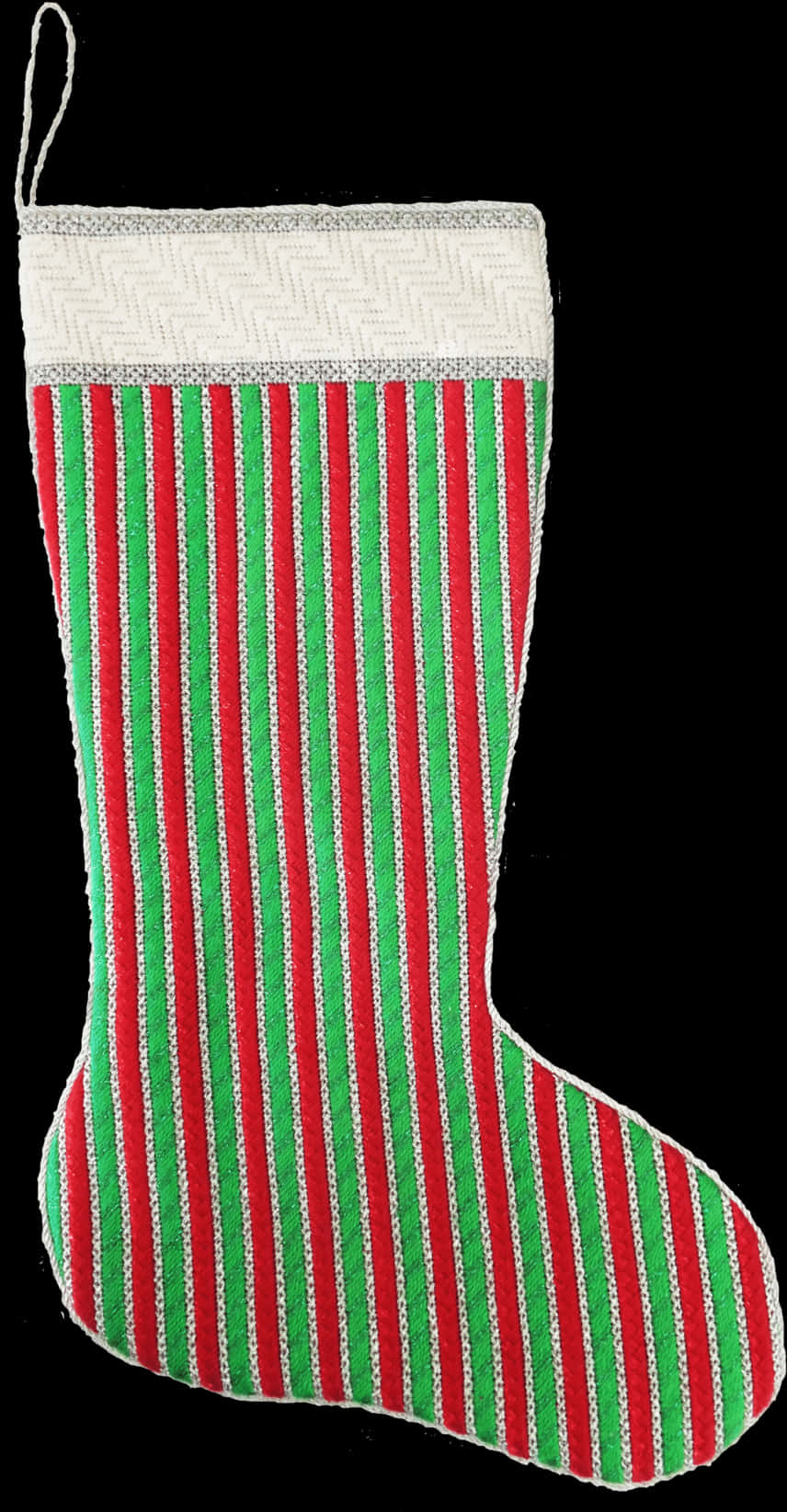 Christmas Stocking Striped Pattern