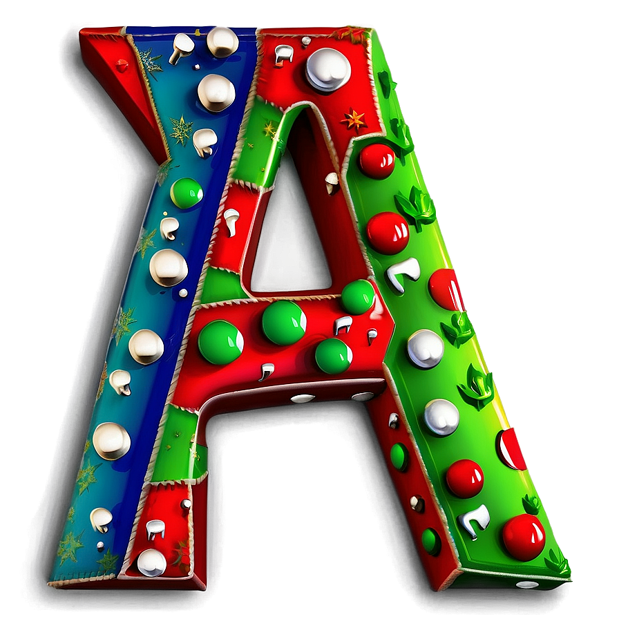 Christmas Themed Letter A Png Xuj