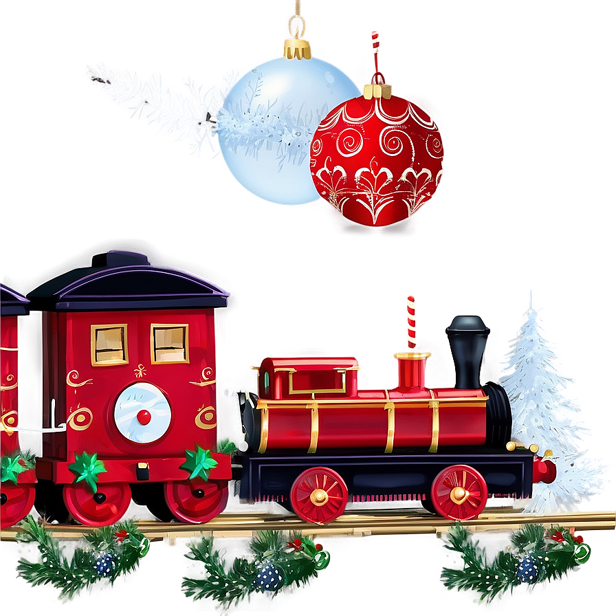 Christmas Train Set Png 05032024