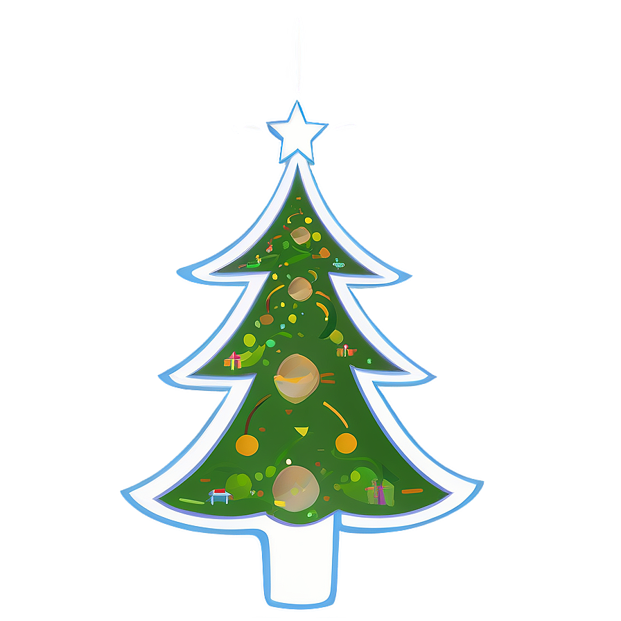 Christmas Tree Outline Png Vki