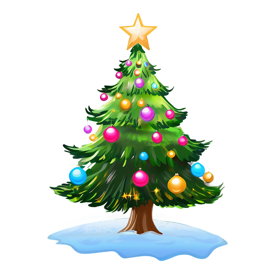 Christmas Tree Outline With Stars Png Xrt