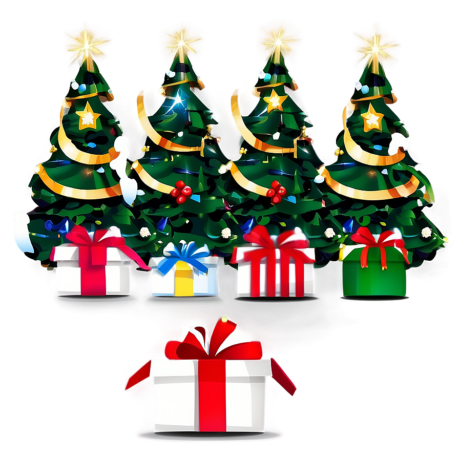 Christmas Tree Presents PNG 6 PNG with transparent background