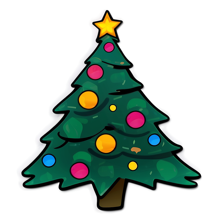 Christmas Tree Sticker Png 91