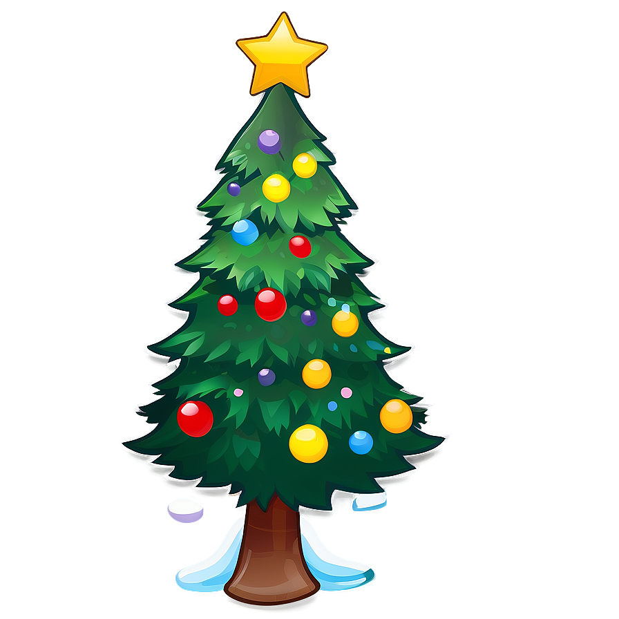 Christmas Tree Sticker Png Mfc84