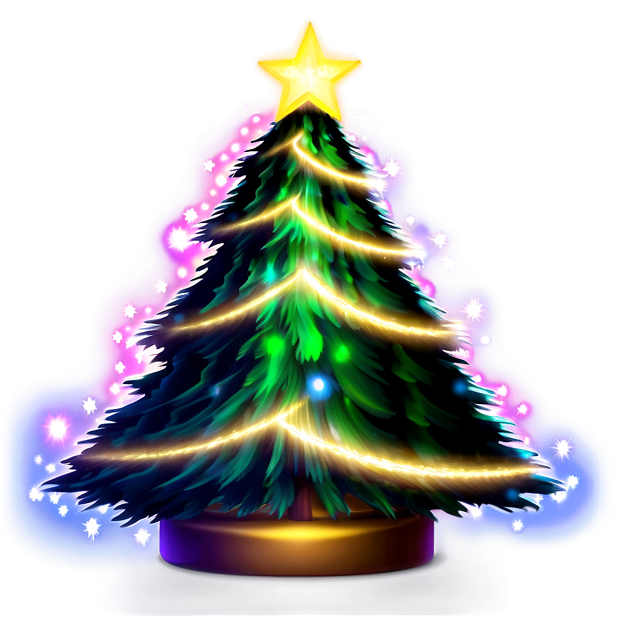 Christmas Tree Transparent Glow Png Tsj