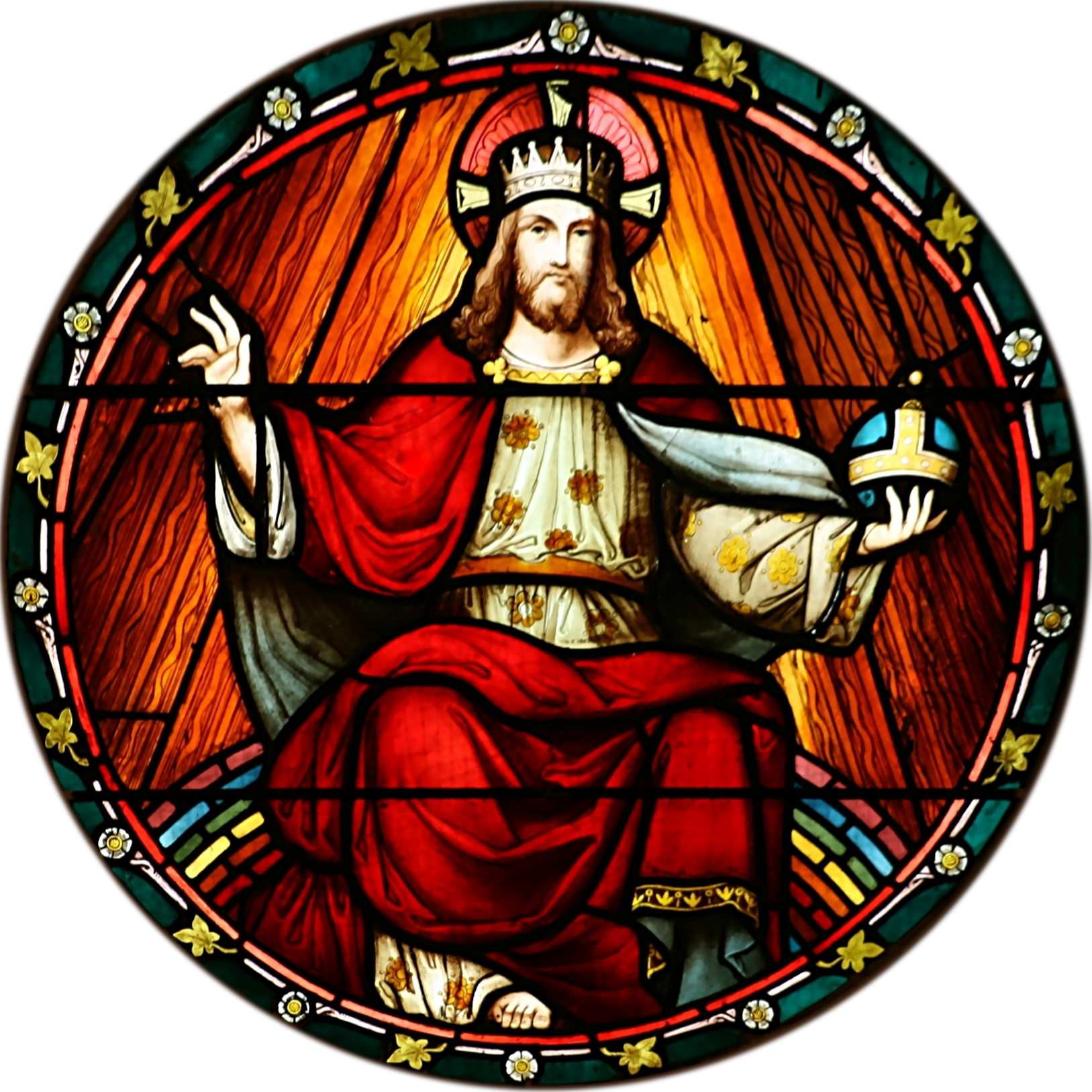Catholic Stained Glass Window Free Png Image - Christ The King Stained Glass, Transparent Png PNG with transparent background