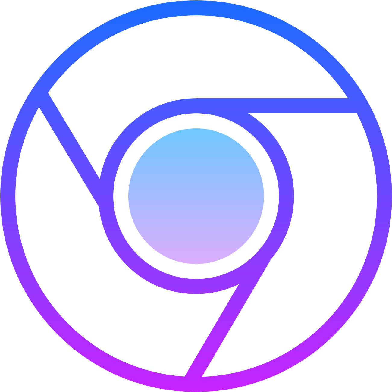 Chrome Browser Logo Abstract PNG with transparent background