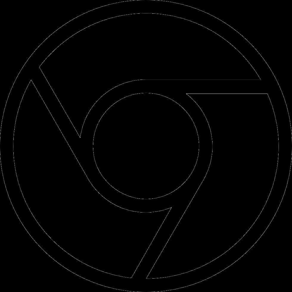 Chrome Browser Logo Outline PNG with transparent background