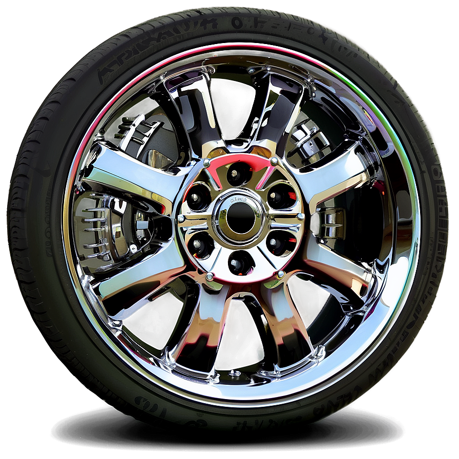 Chrome Car Wheel Png 06122024