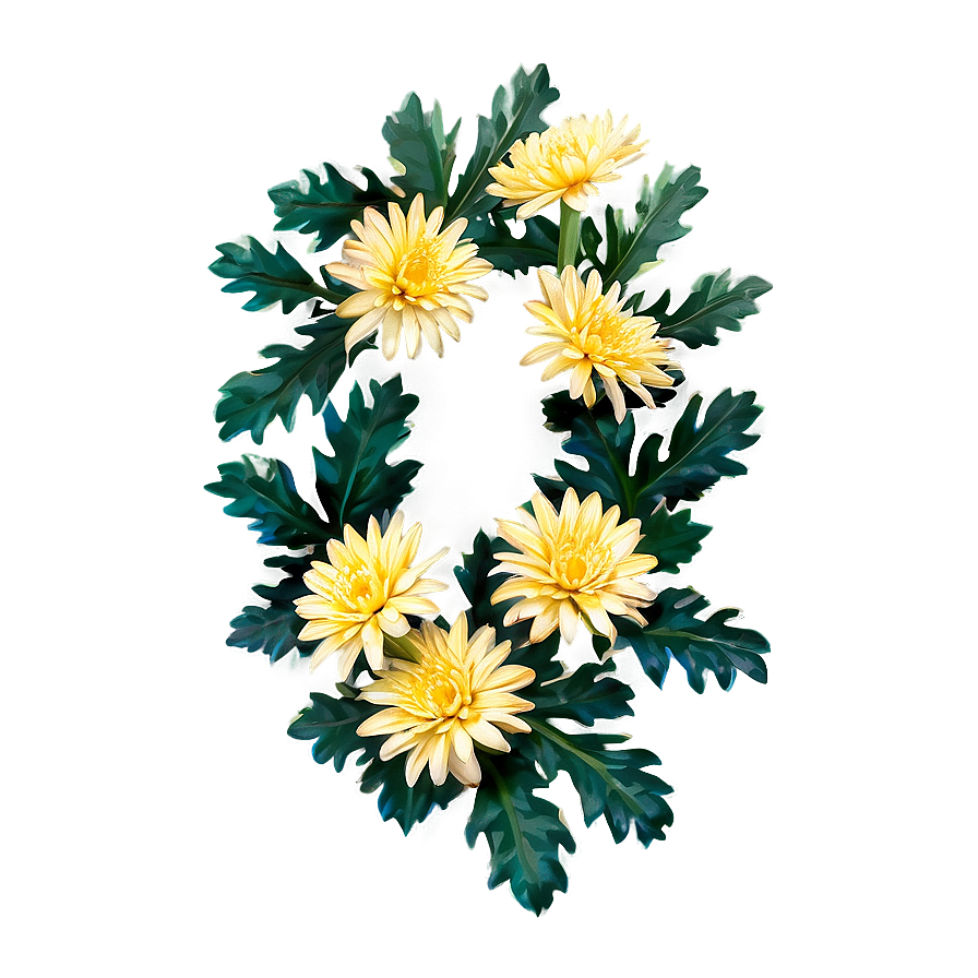 Chrysanthemum Festive Garland Png Hdn