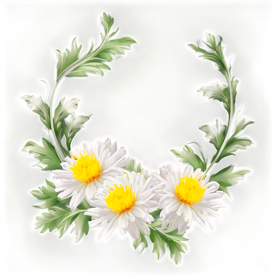 Chrysanthemum Floral Frame Png 06112024