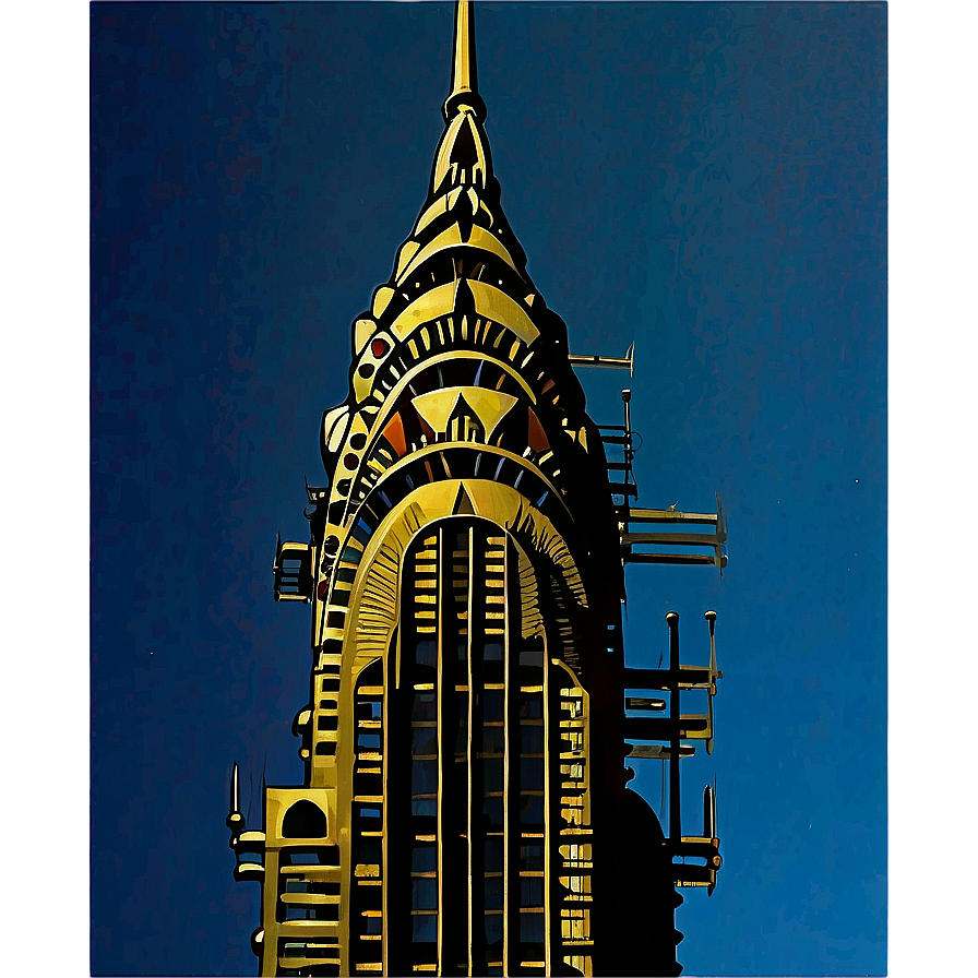 Chrysler Building Abstract Representation Png 06252024