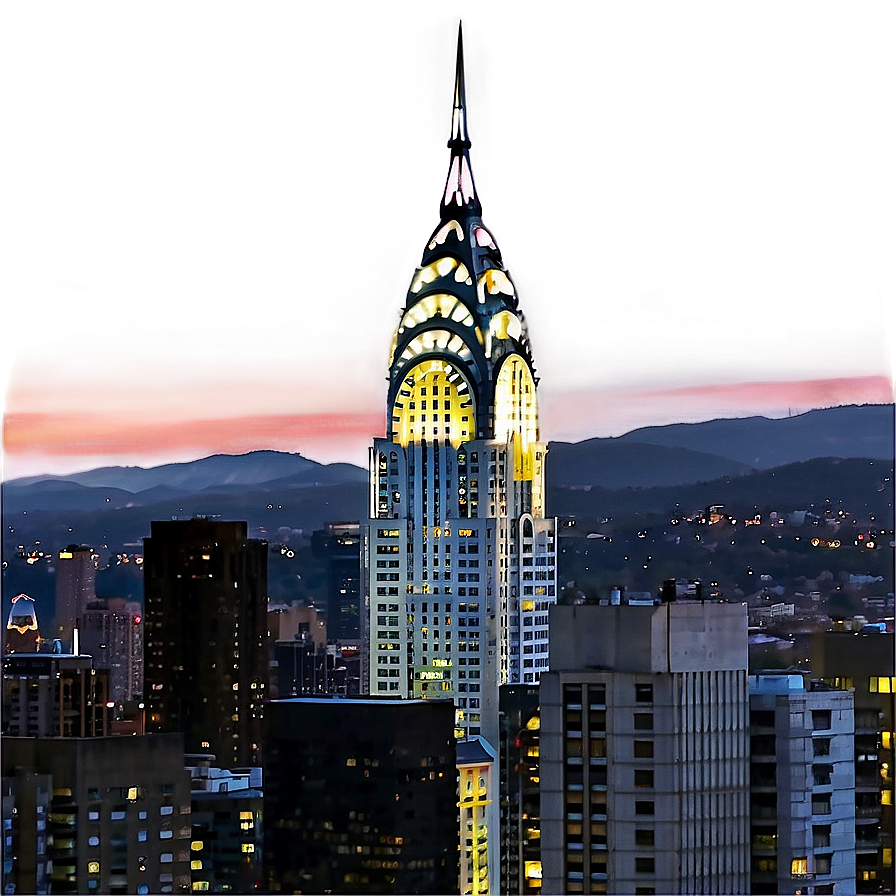 Chrysler Building In Twilight Png 06252024