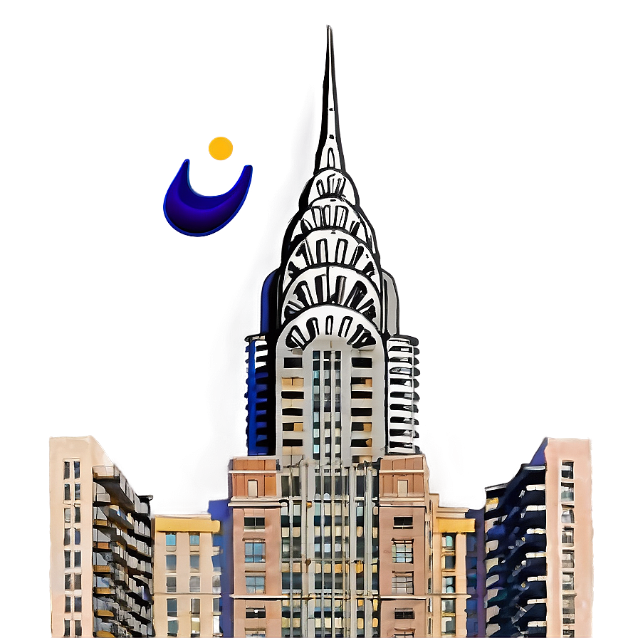 Chrysler Building With Moon Png Gak13