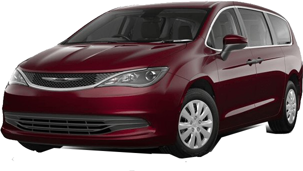 Chrysler Minivan Red Side View