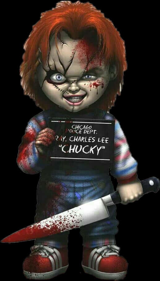 Chucky Doll Holding Knife