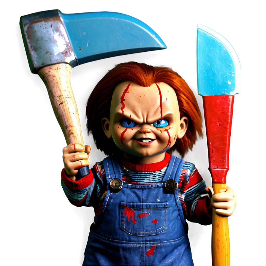 Chucky With Axe Png Cel