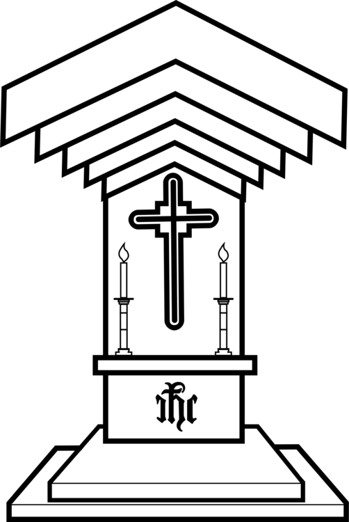 Line Art,area,symbol - Altar The Symbol Of The Church, HD Png Download PNG with transparent background