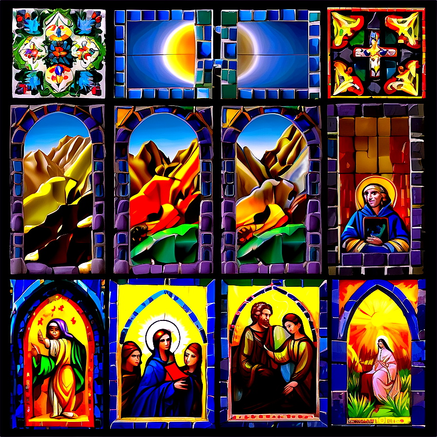 Church Windows Mosaic Png 10