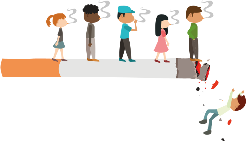 Cigarette Lineup Illustration PNG image with a transparent background, free high-resolution download