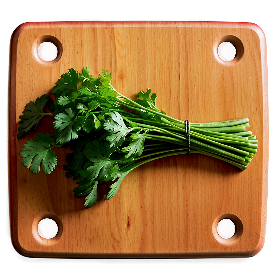 Cilantro On Cutting Board Png Uos96