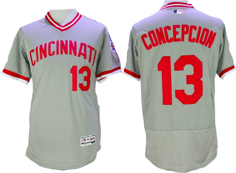 Cincinnati Baseball Jersey Number13 Concepcion