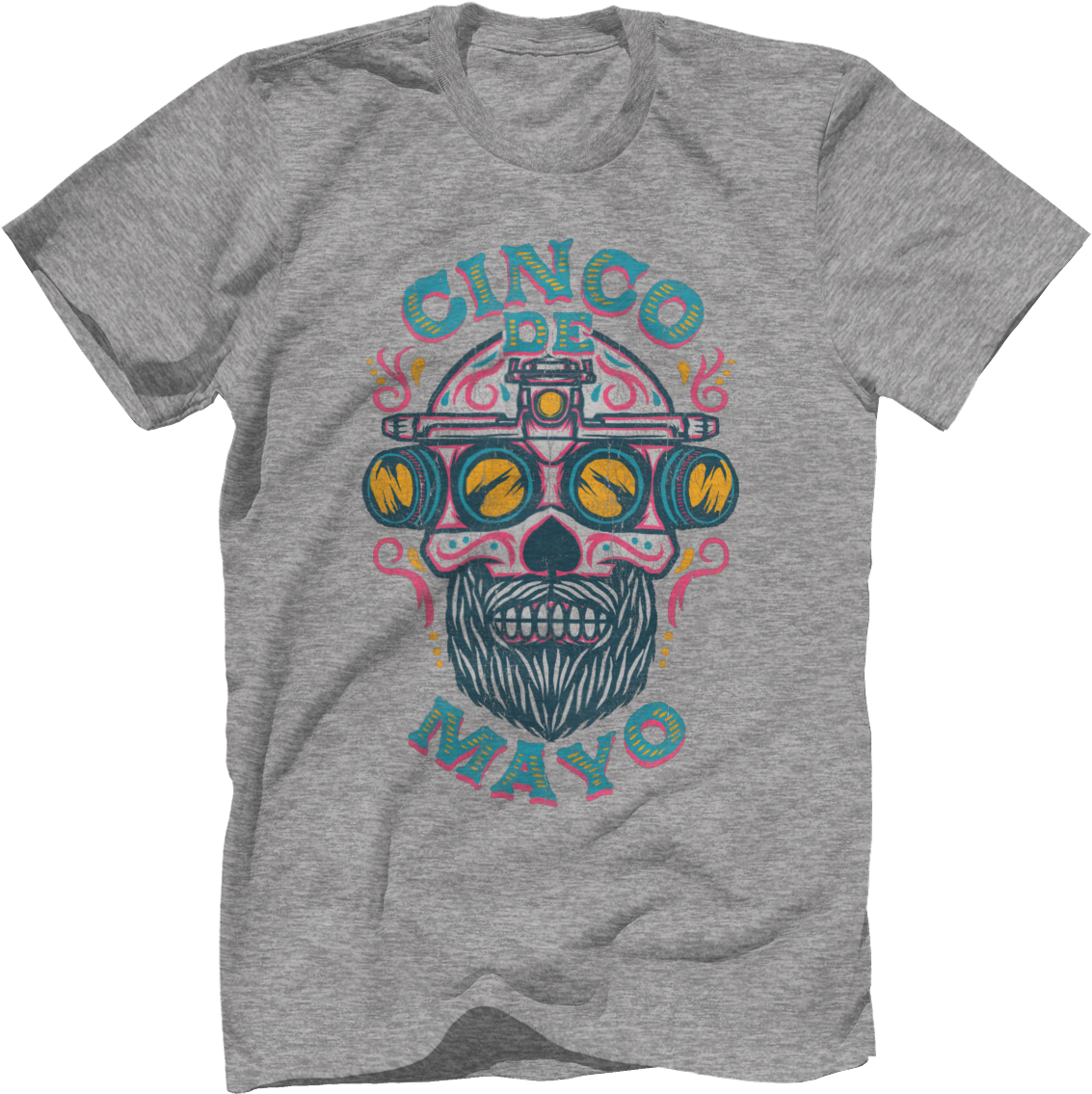 Cincode Mayo Skull Tshirt Design