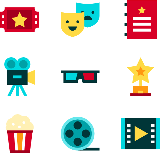 Cinema - Entertainment Movie Icon Vector, HD Png Download PNG with transparent background