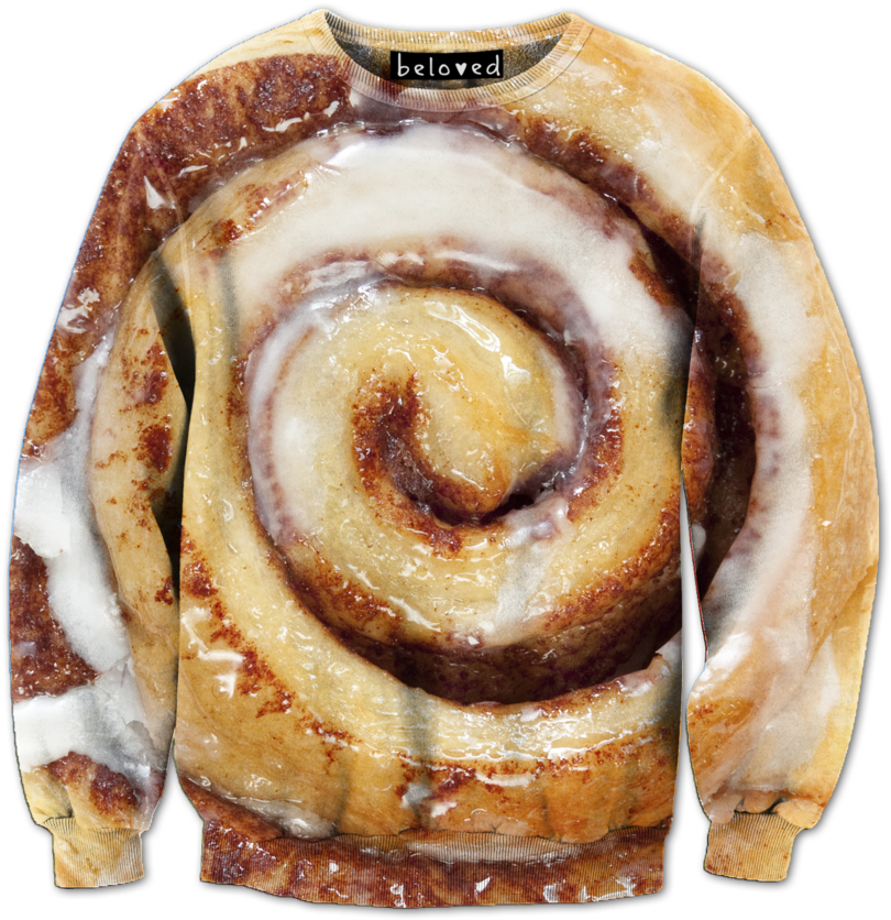 Cinnamon Roll Sweatshirt - Cinnamon Bun T Shirt, HD Png Download PNG with transparent background