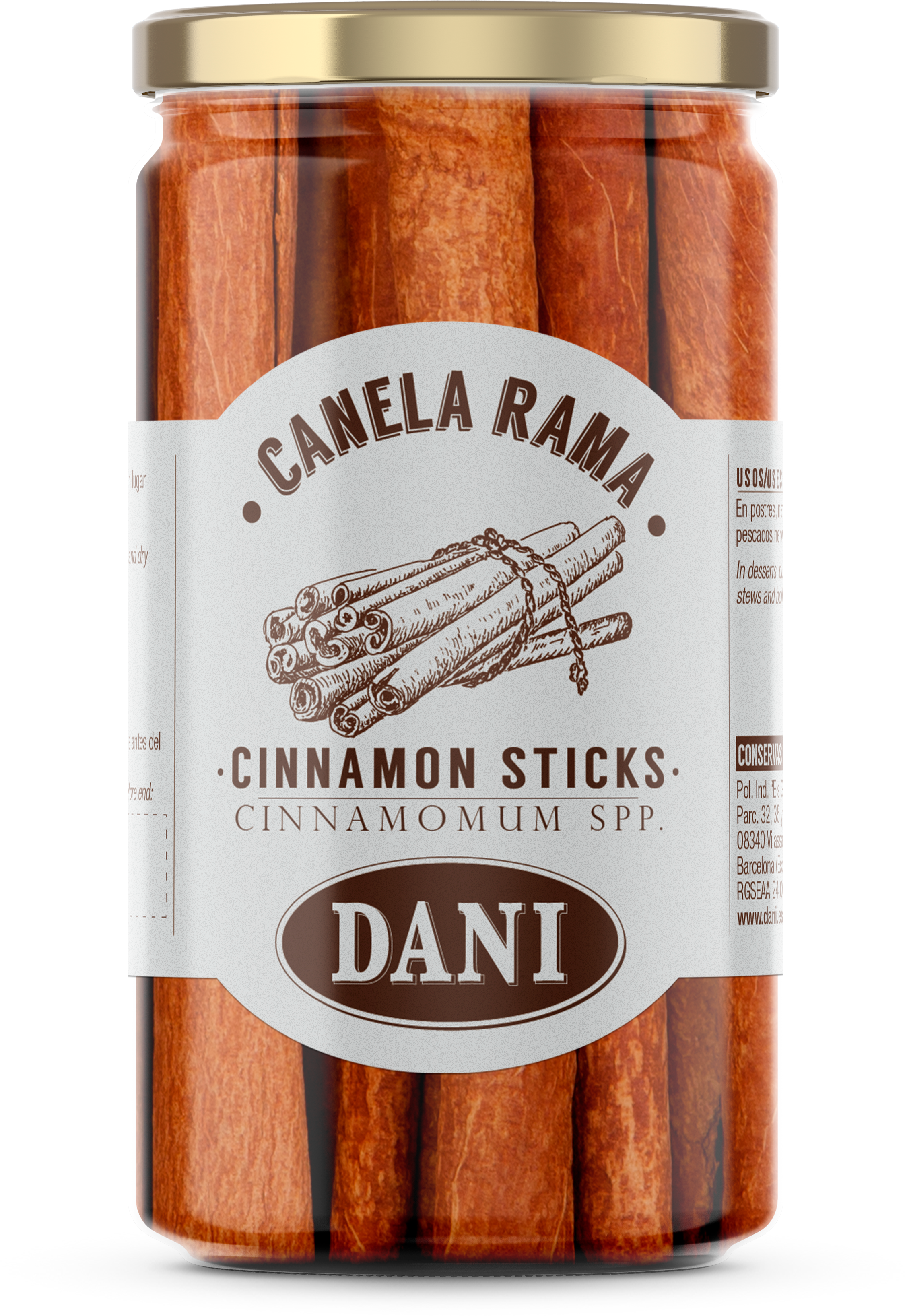 Cinnamon Sticks Jar D A N I Brand