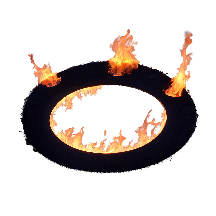 Circle Engulfed In Flames Png Brd