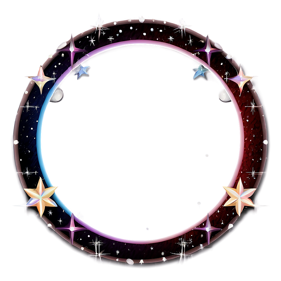 Circle Frame With Stars Png 06122024