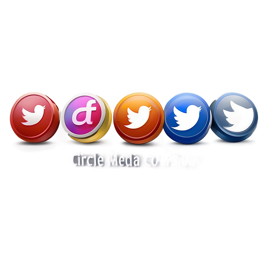 Circle Social Media Buttons Png Dia