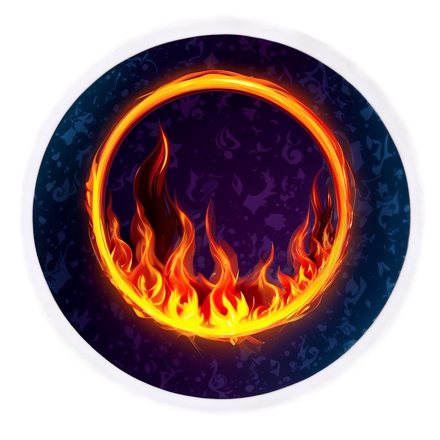 Circle With Fire Effect Png 04302024