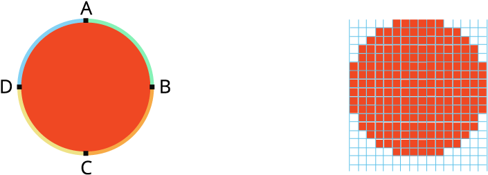 Circleand Grid Illustration PNG with transparent background