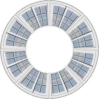 Circular Architecture Design PNG with transparent background