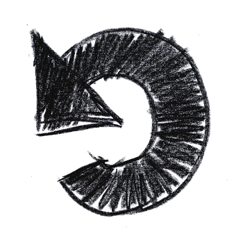 Circular Arrow Black Background PNG with transparent background