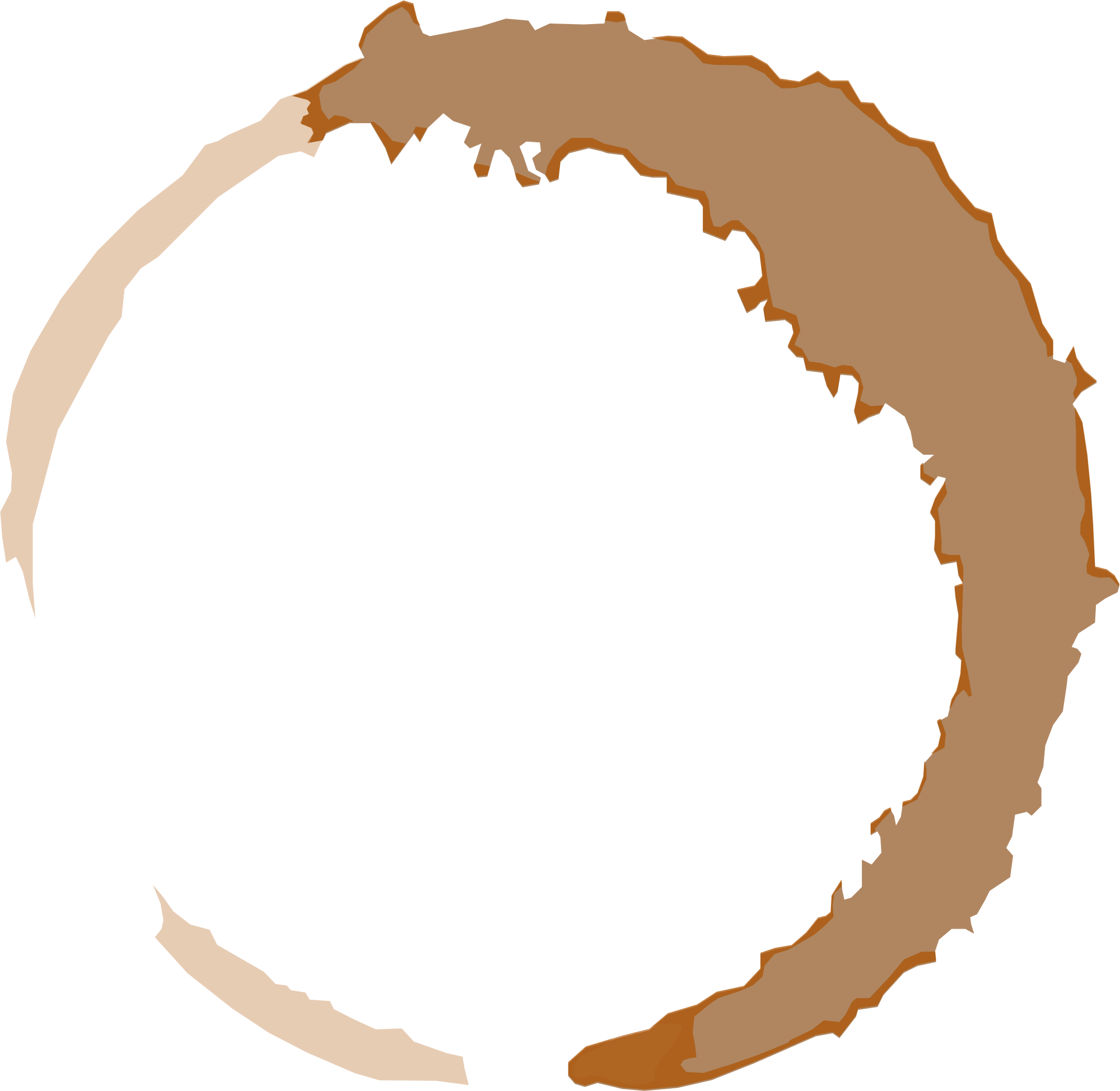 Circular Coffee Stain Texture