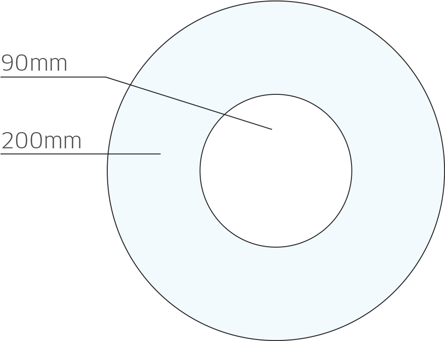 Circular Diagramwith Dimensions PNG with transparent background