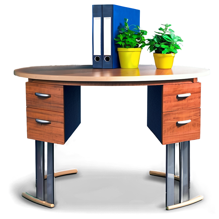 Circular Office Desk Png 06122024