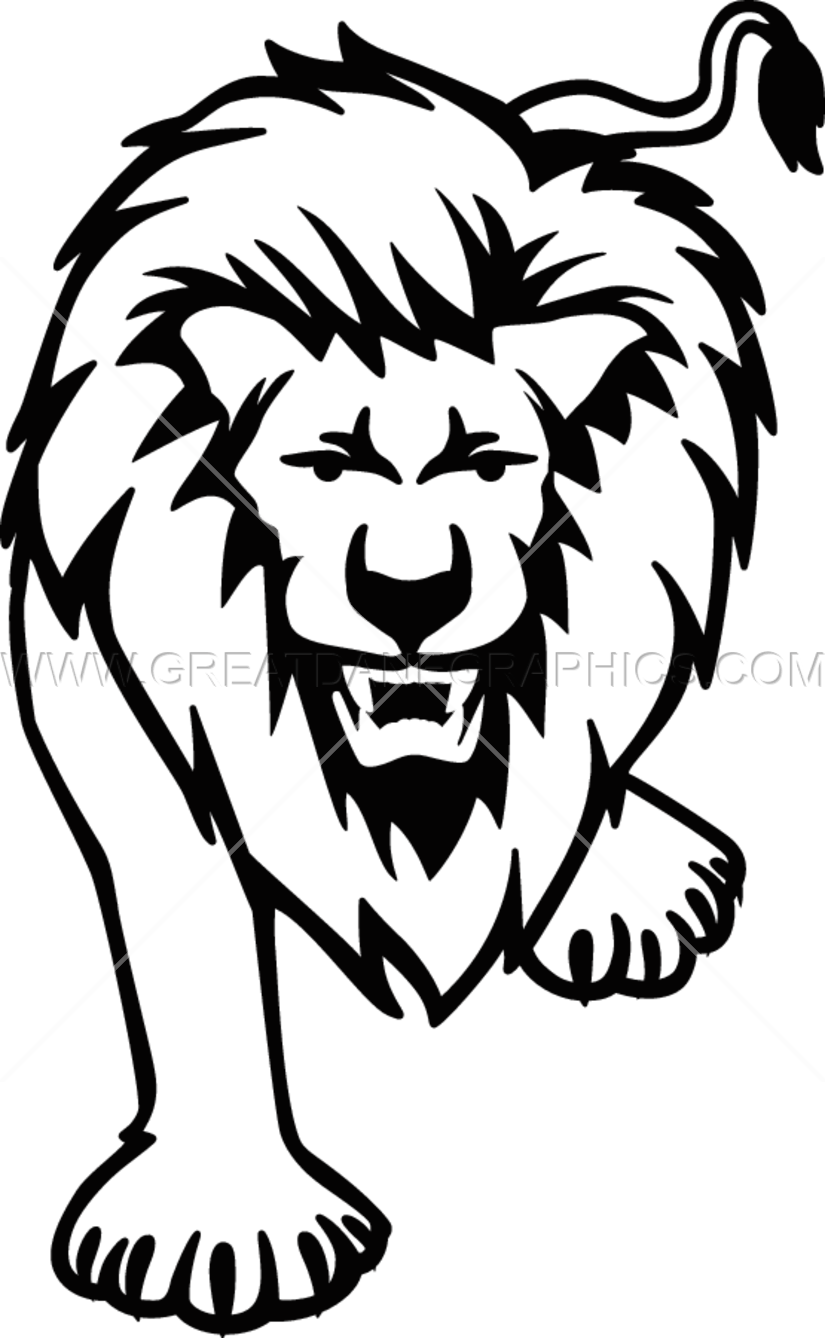 Circus Lion Png Black And White - Lion Drawing Transparent, Png Download PNG with transparent background