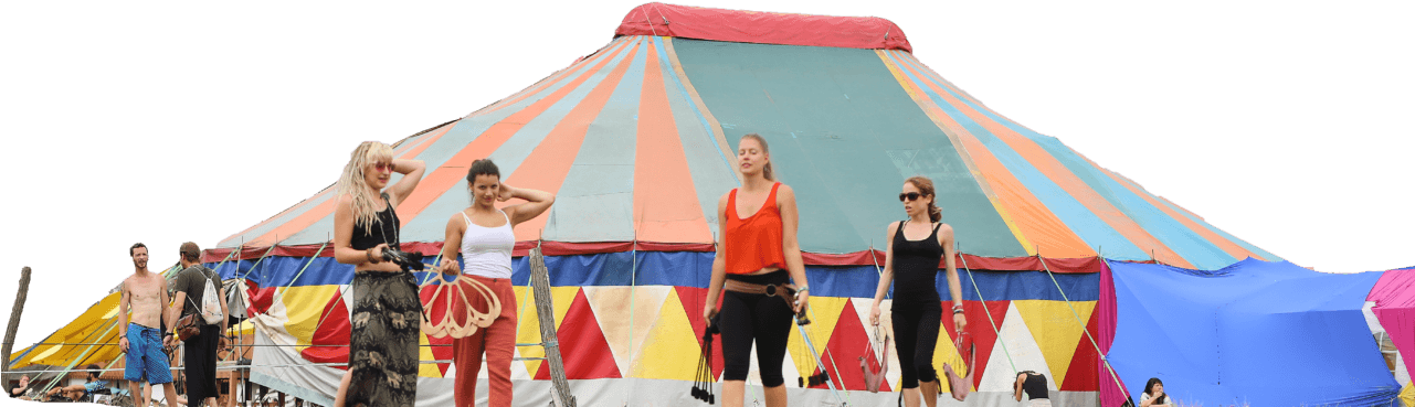 Circus_ Performers_ Preparation_ Tent_ Background