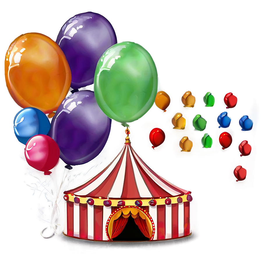 Circus Tent With Balloons Png 06132024