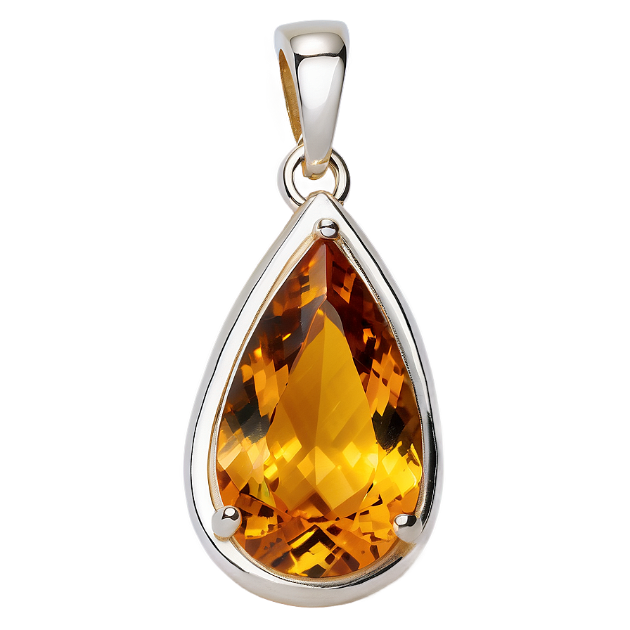 Citrine Pendant Stone Png 8