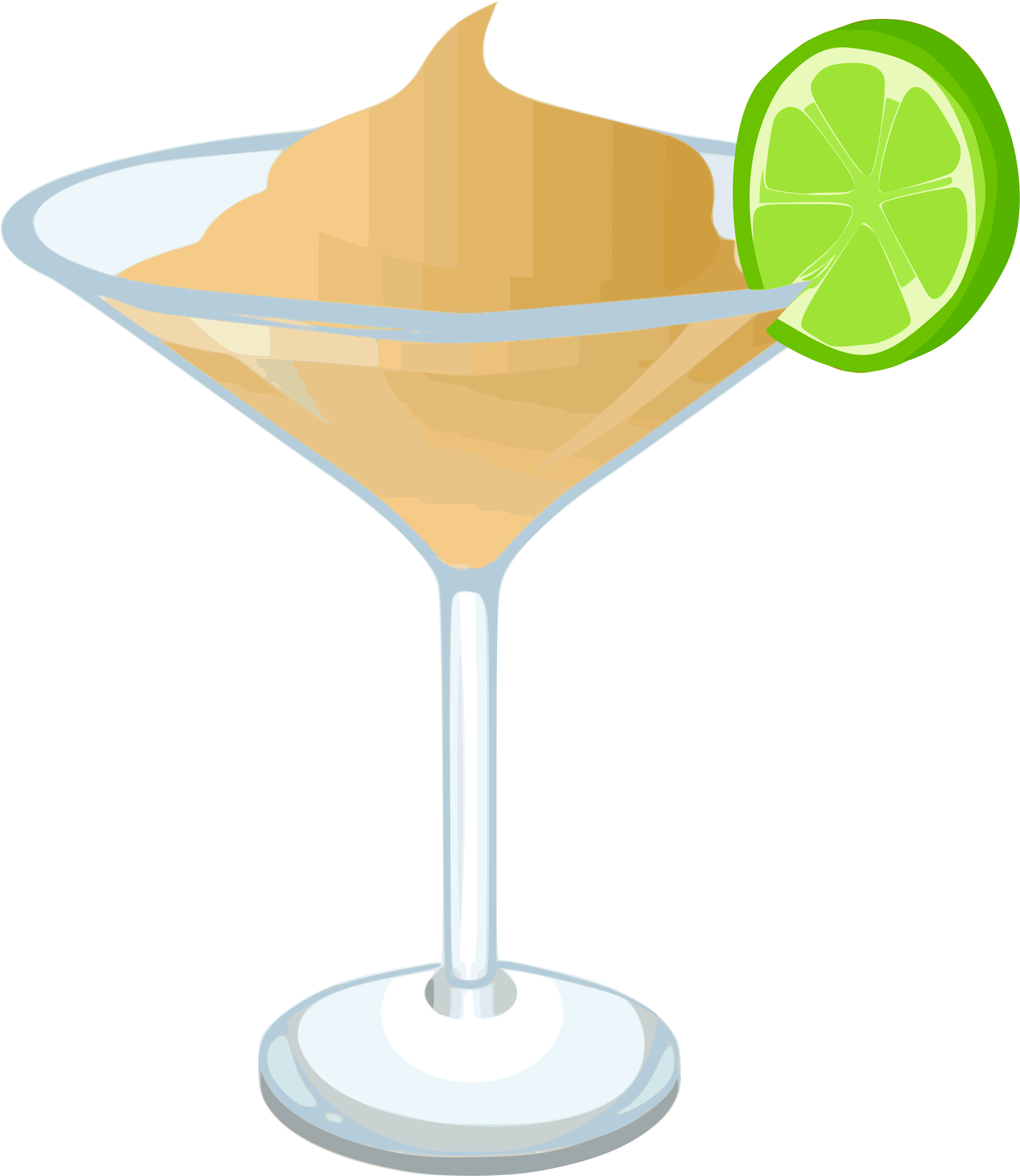 Citrus Garnished Martini Vector