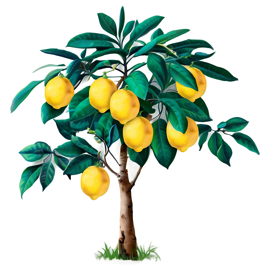 Citrus Lemon Tree Graphic Png Tcu