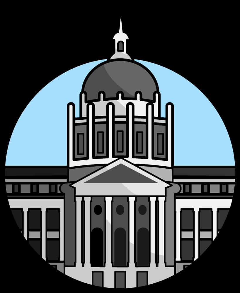 City Hall Illustration PNG with transparent background