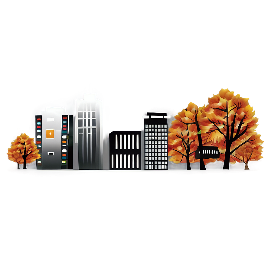 City In Autumn Png Uxu40