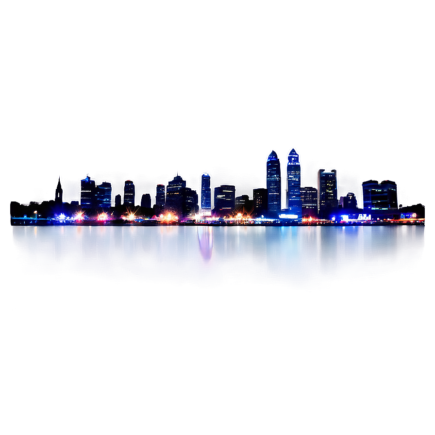 City Skyline At Night Photo Png Vfr